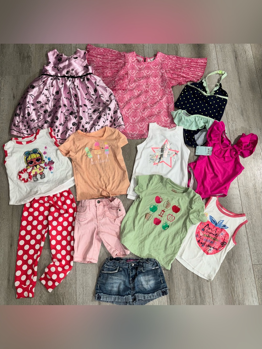 Girls 3t Summer Clothes Bundle Dress Shorts Shirts Outfit Little Maven Swim Suit